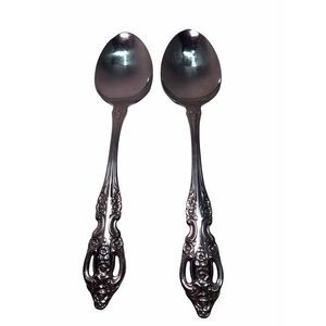 Vintage Flatware 2 Tablespoon Spoon Renoir‎ Pembrooke Stainless Oneida 8.5 inch